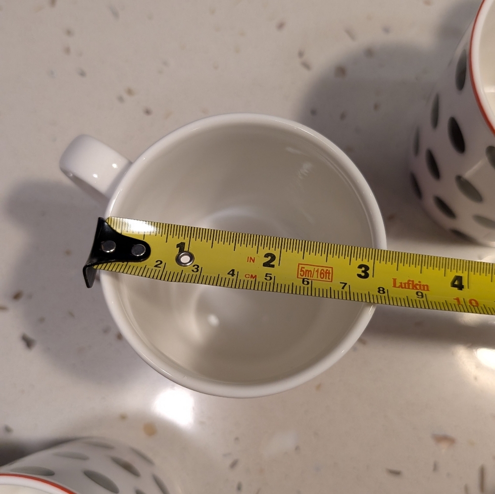 Kate Spade Mugs Set Of 3 Polka Dot And Eat Cake For Breakfast By Lenox - Picture 6 of 8
